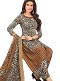Polyster/Crepe fabric-Women’s Crepe Printed Unstitched Salwar Suit Material